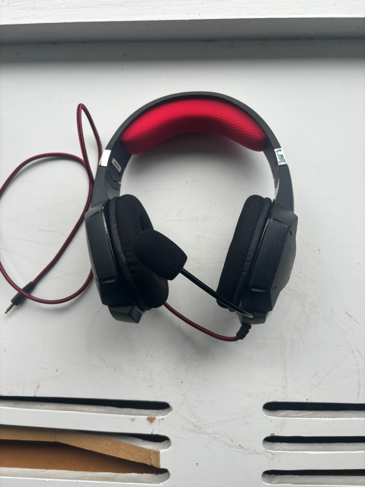 Trust GXT Gaming Headset met Microfoon – Zwart/Rood, Computers en Software, Headsets, Gebruikt, Over-ear, Bedraad, Gaming headset