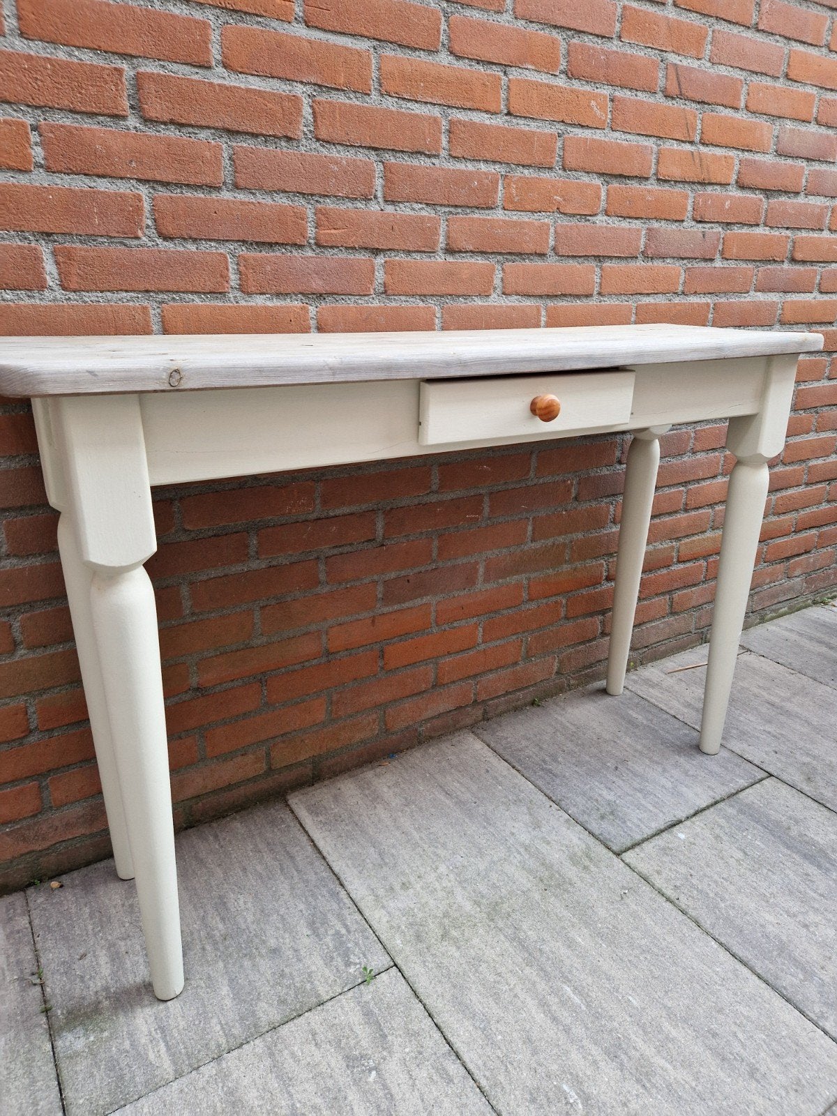 HOUTEN SIDETABLE, Huis en Inrichting, Tafels | Sidetables, Ophalen, 100 tot 150 cm, Zo goed als nieuw, 25 tot 50 cm