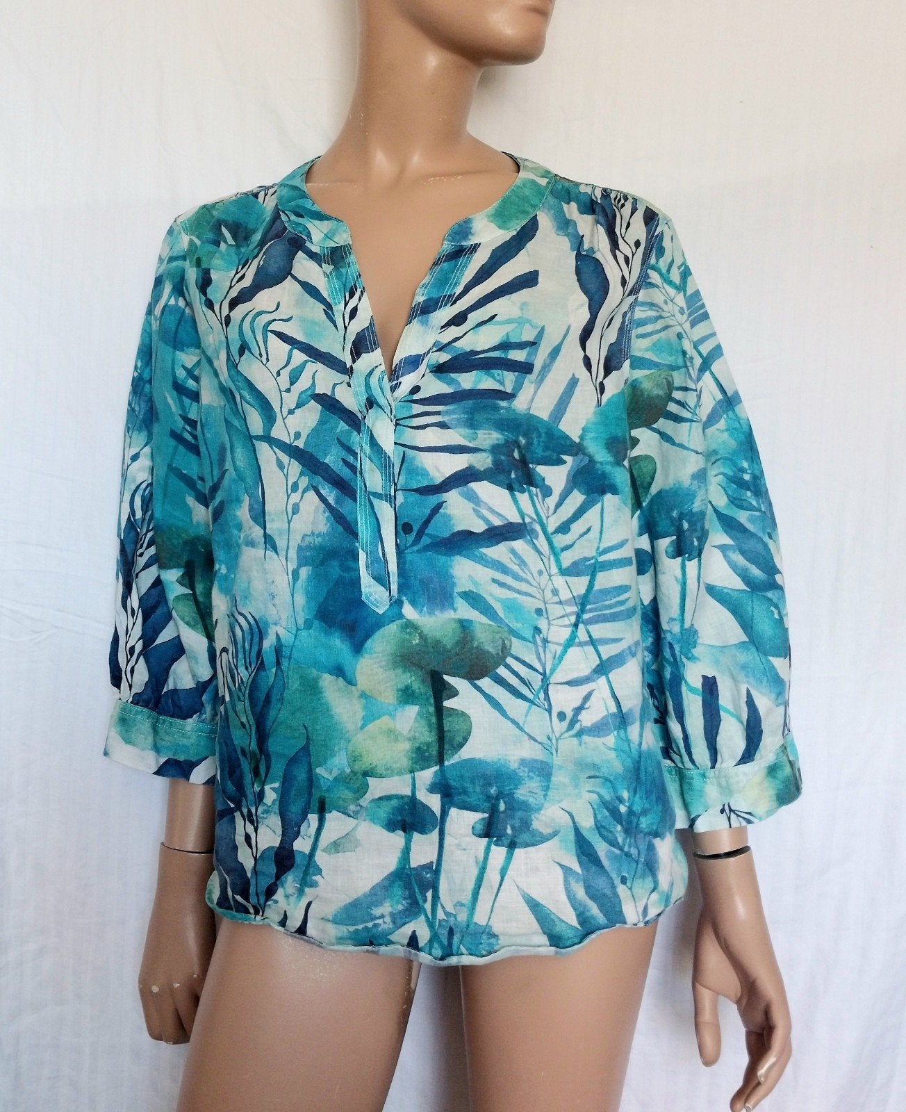 GERRY WEBER LINNEN Blouse,  Maat 44, Kleding | Dames, Blouses en Tunieken, Ophalen of Verzenden, Zo goed als nieuw, Maat 42/44 (L)