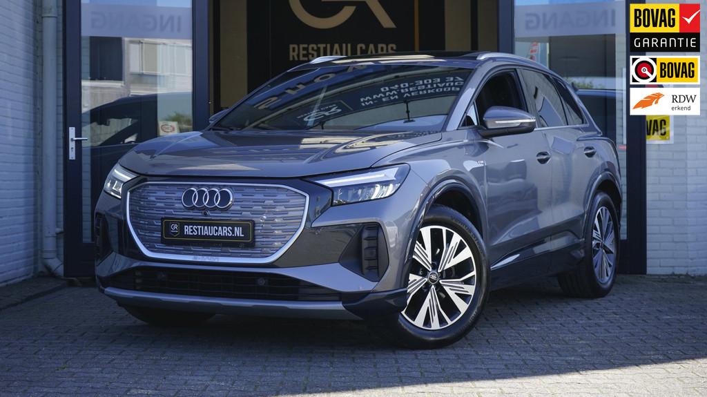 Audi Q4 e-tron 35 S-Line 55 kWh ACC|SONOS|MEMORY|HEADUP|PANO, Auto's, Audi, Achterwielaandrijving, Gebruikt, Zwart, Leder en Stof