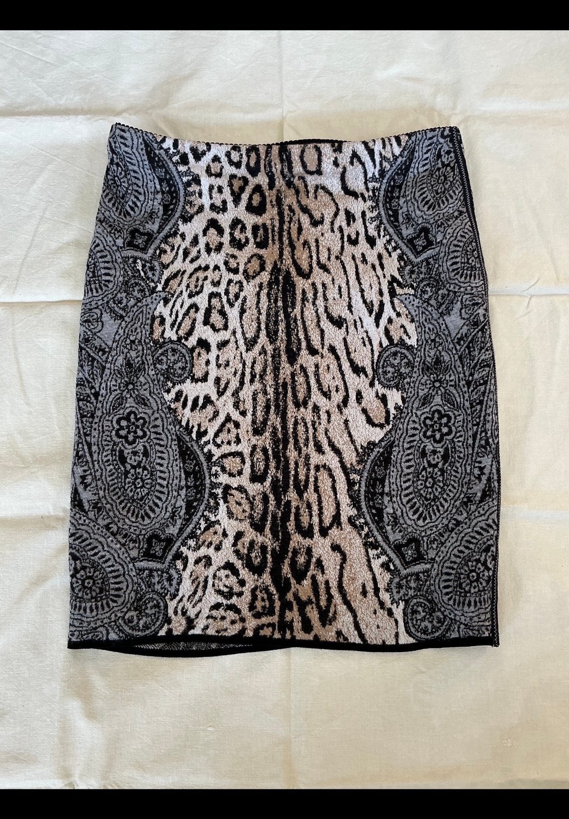 Rokje v. MarcCain, maat N3, luipaard / panterprint + paisley, Maat 38/40 (M), Beige, Ophalen of Verzenden, Zo goed als nieuw
