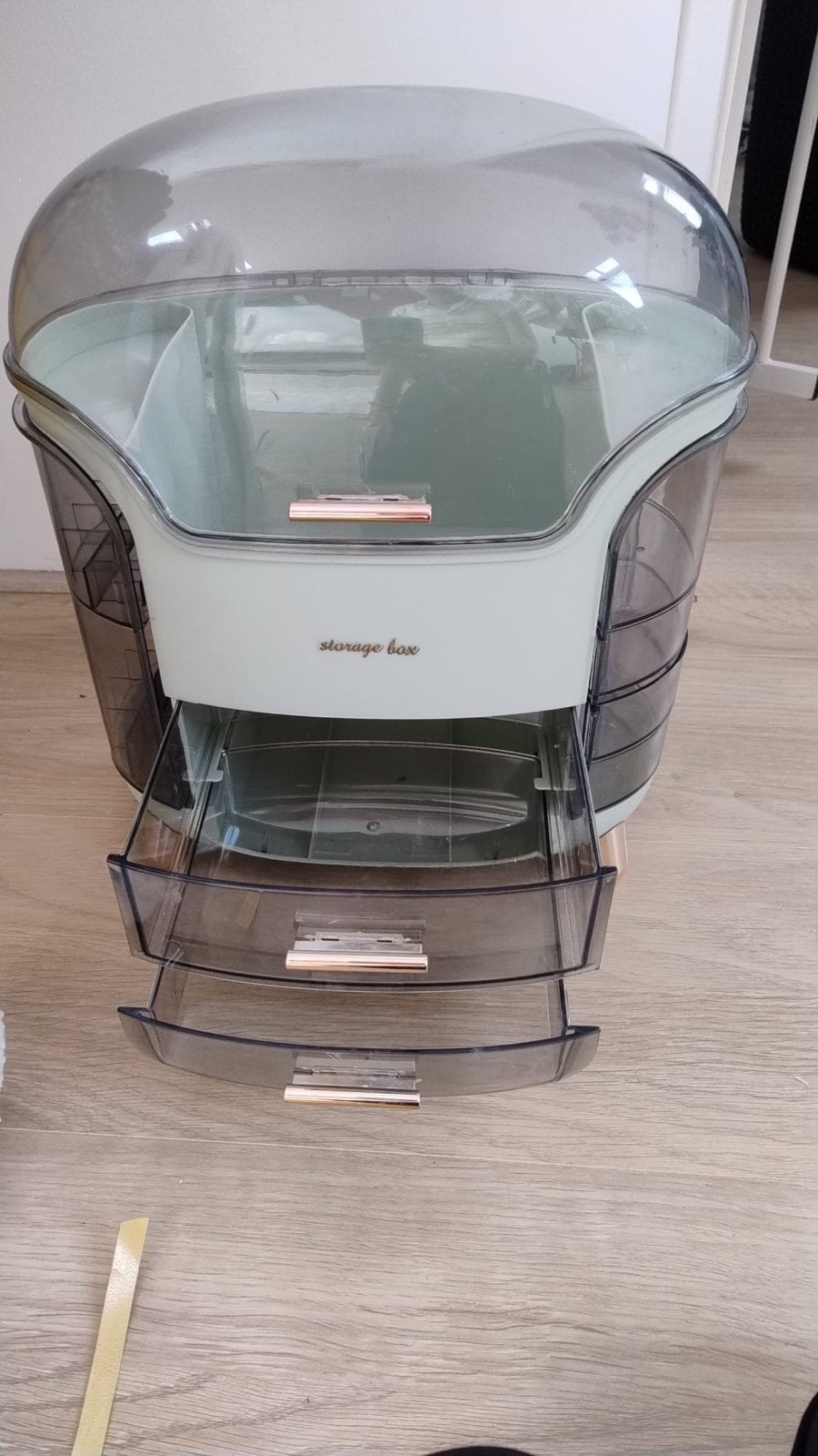 Make-up organizer met lades en vakjes, Ophalen, Zo goed als nieuw, Groen, Hardcase