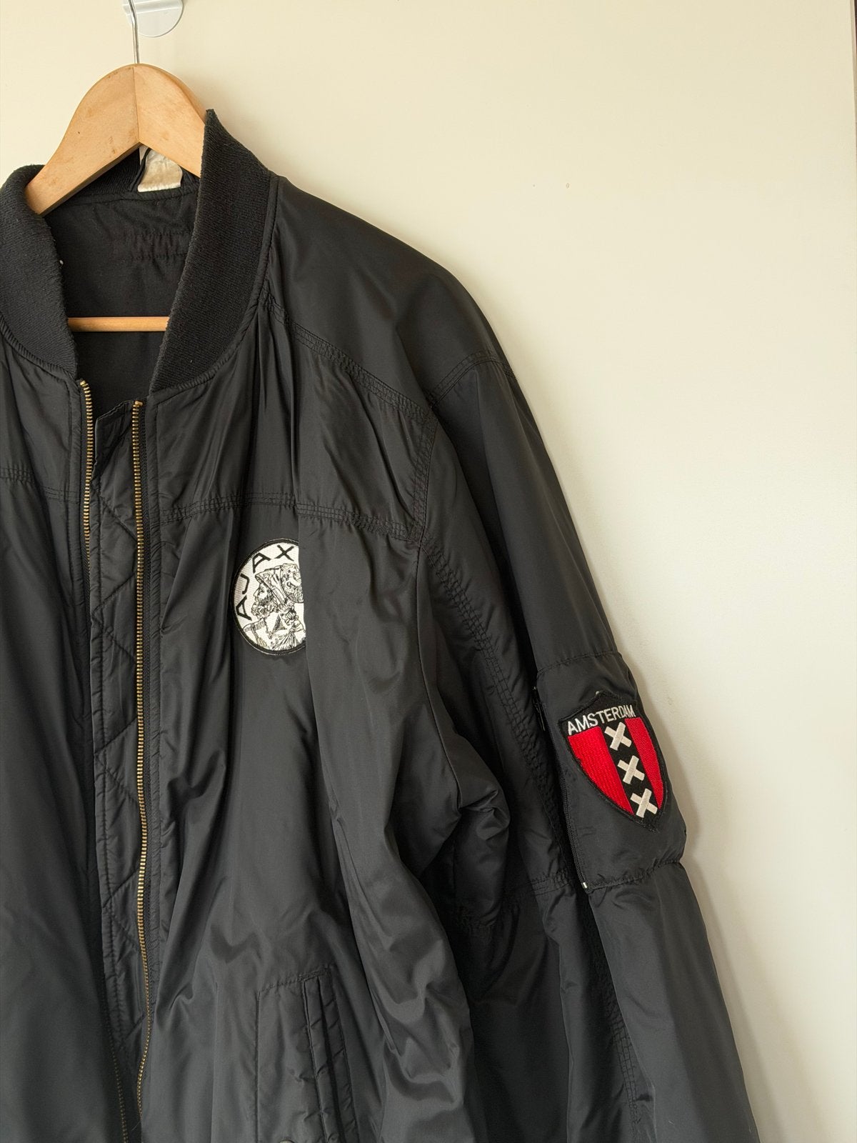 Ajax Bomberjack, Kleding | Heren, Jassen | Zomer, Ophalen of Verzenden, Gedragen, Overige maten, Zwart