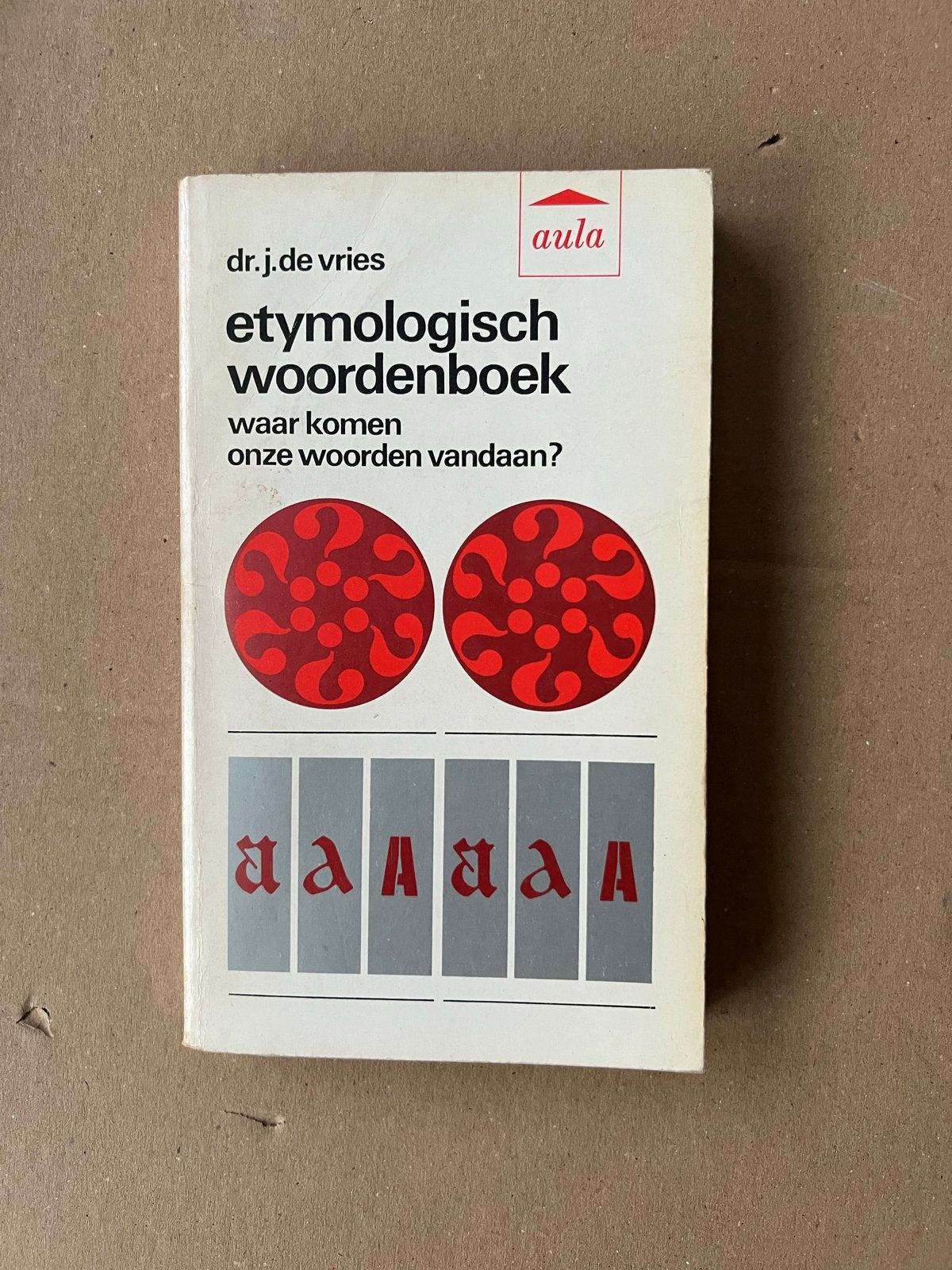Etymologisch woordenboek - dr. J. de Vries (Aula), Boeken, Ophalen of Verzenden, Gelezen, Overige uitgevers, Nederlands