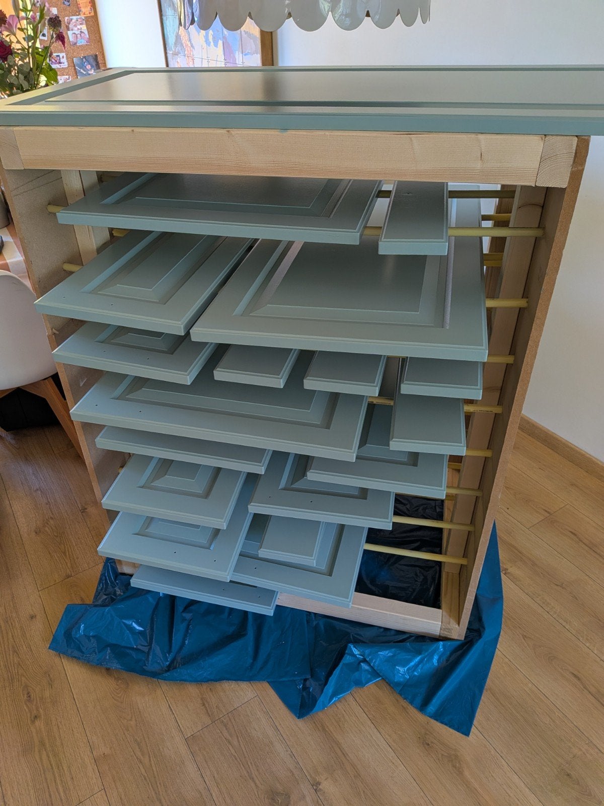Verfbok / Droogrek voor kastdeurtjes, Doe-het-zelf en Verbouw, Ophalen of Verzenden, Gebruikt