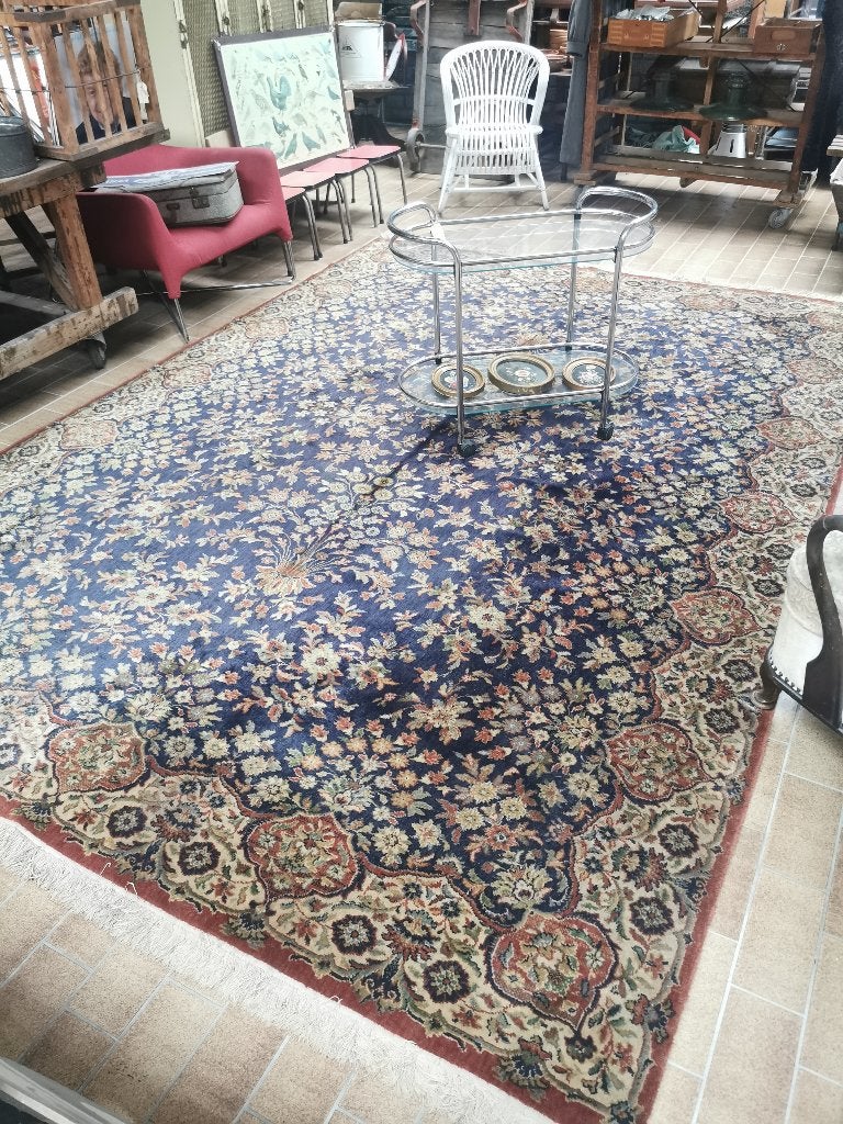 Vintage groot Perzisch Kerman tapijt, Ophalen, Rechthoekig, 200 cm of meer, 200 cm of meer