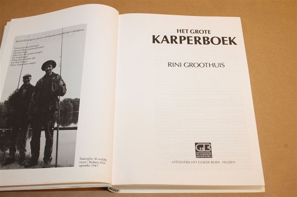 Het Grote Karperboek — Groothuis, Compleet Naslagwerk, Ophalen of Verzenden, Gelezen, Watersport en Hengelsport