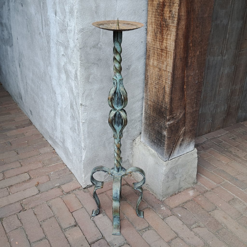 Zware metalen vloerkandelaar kandelaar hoogte 83cm *Etage3*, Gebruikt, ., Ophalen of Verzenden, .