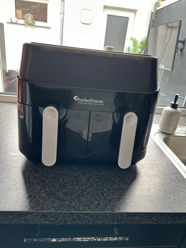 Turbotronic Airfryer XXL - Dubbele mand, Ophalen, Zo goed als nieuw, Airfryer XXL, 1500 gram of meer