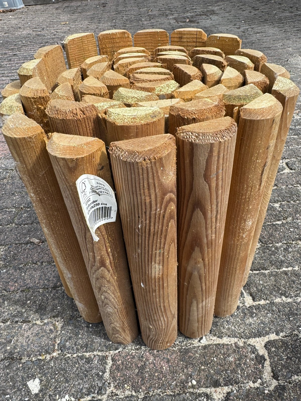 Houten rolborder 4,6x30x250 cm - FSC gecertificeerd, 25 tot 50 cm, Ophalen of Verzenden, Minder dan 25 cm, Border
