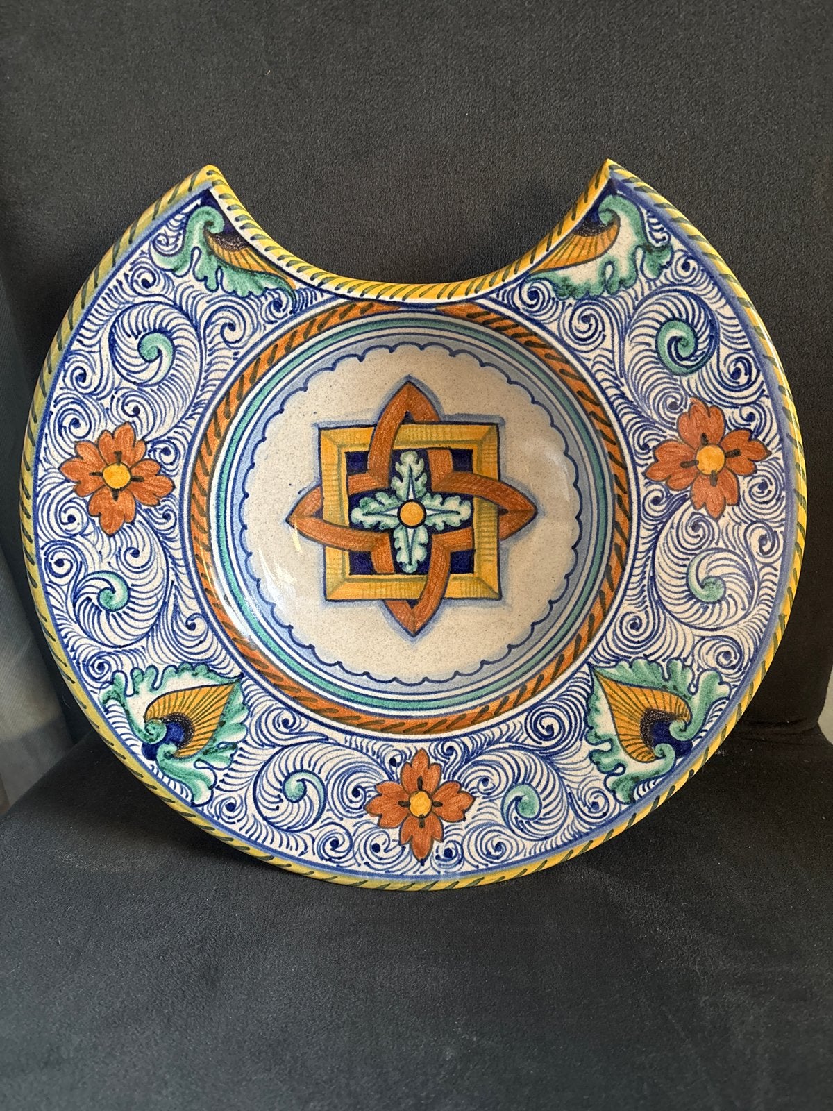 Handgeschilderde Italiaanse keramische wanddecoratie, Ophalen of Verzenden