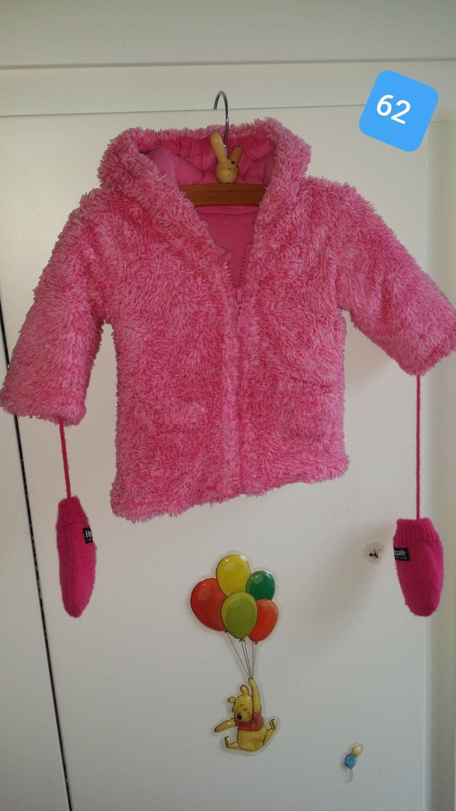 Roze Feetje jasje mt 62 teddy jas fuchsia met wanten zara 🌸, Meisje, Ophalen of Verzenden, Zo goed als nieuw, Feetje