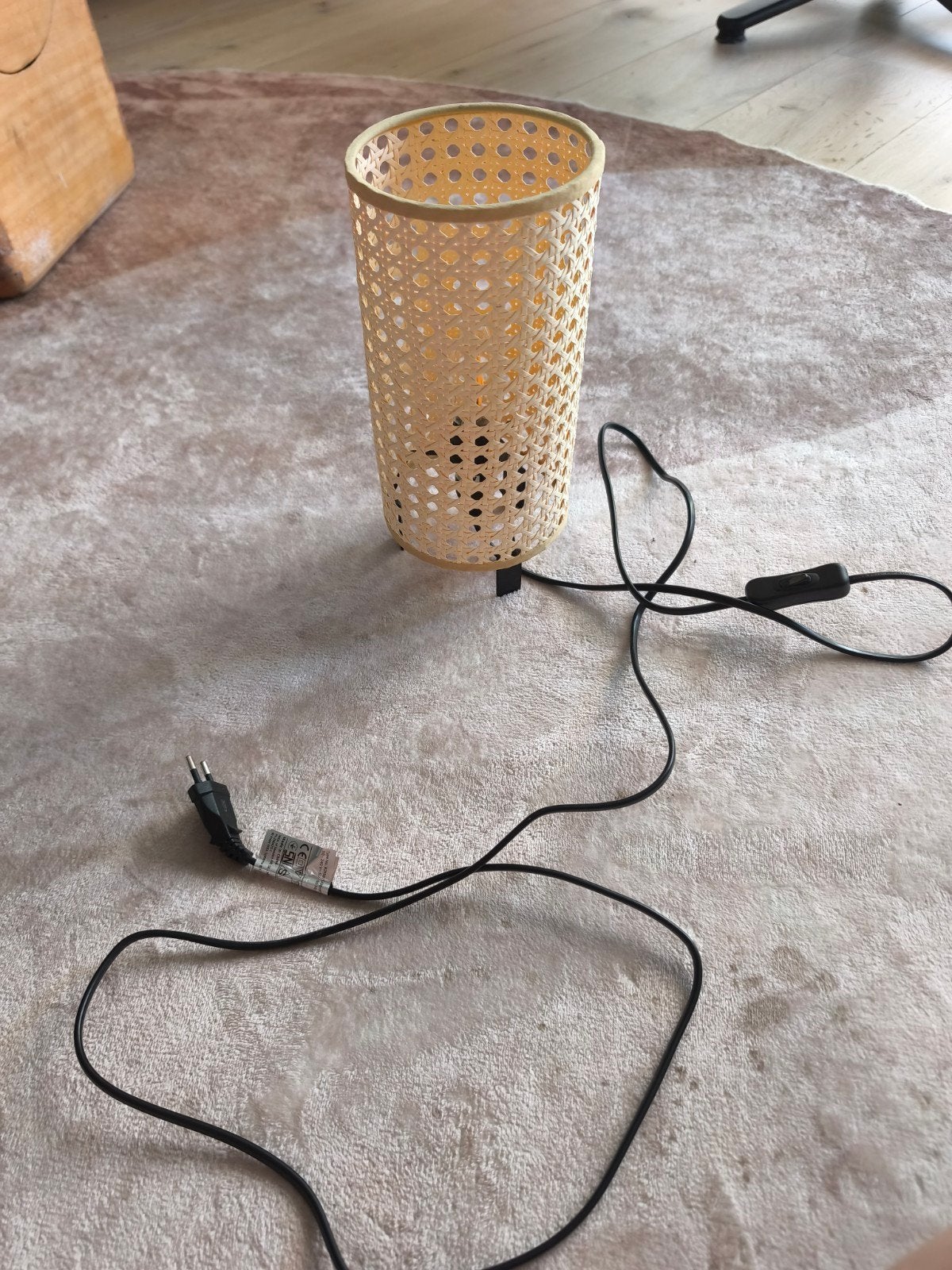 Rotan tafellamp - sfeervolle verlichting, Ophalen of Verzenden, Zo goed als nieuw, Bohemian, Scandinavisch, Natuurlijk