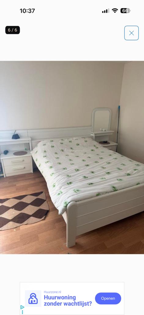 Compleet bed met matras, Ophalen of Verzenden, Zo goed als nieuw, Tweepersoons