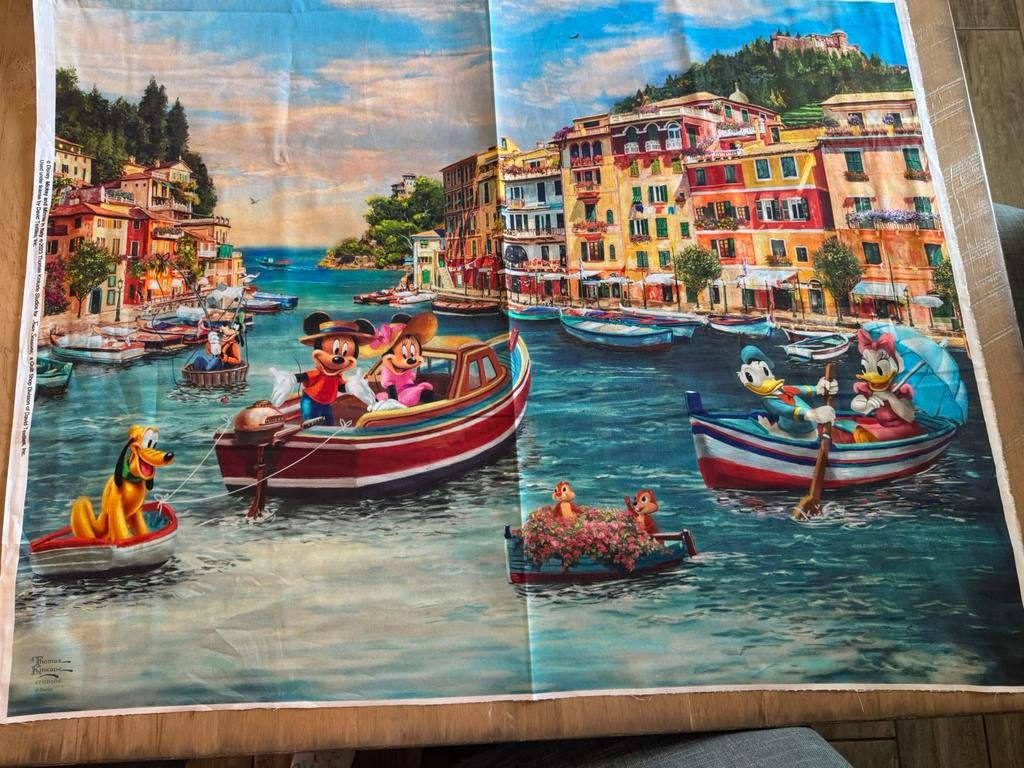 Quilt  panel thomas kingkade, Hobby en Vrije tijd, Stoffen en Lappen, Ophalen of Verzenden, Nieuw, Katoen, 30 tot 200 cm