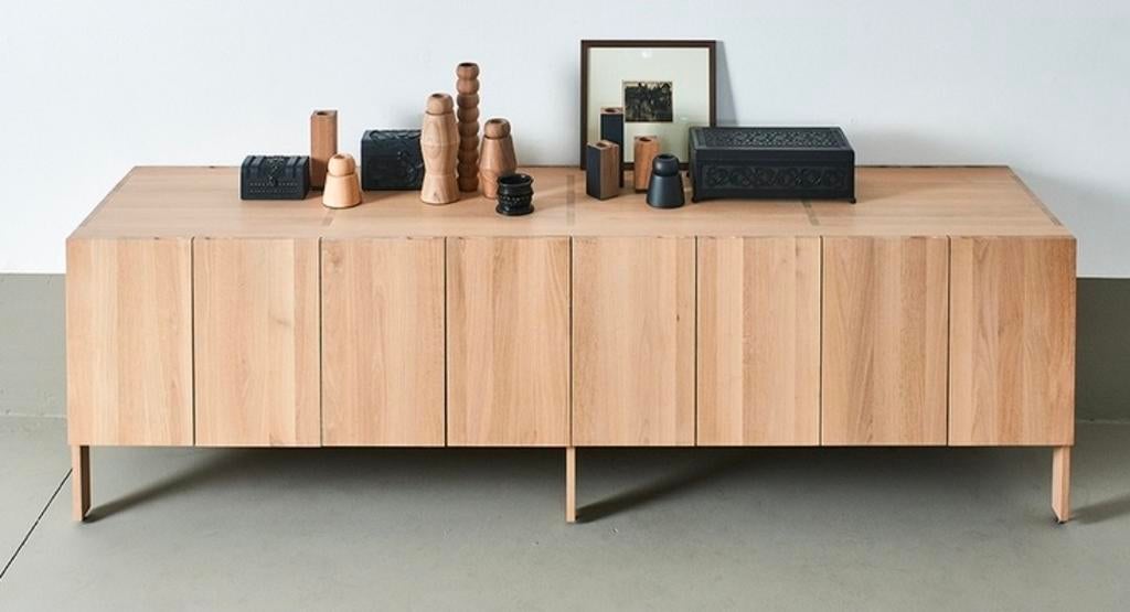 Elfriede buffetkast van Pilat en Pilat - Eiken zeep wit, Ophalen, 50 tot 75 cm, Eikenhout, 200 cm of meer