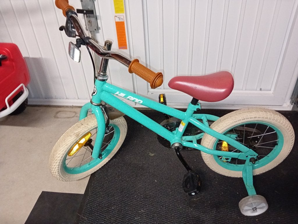 kinderfiets 14 inch, Fietsen en Brommers, Fietsen | Kinderfietsjes, Terugtraprem, Zijwieltjes, Ophalen, Overige merken