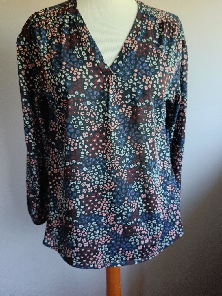 Leuke stretch top print van de Hema, maat M, Kleding | Dames, Maat 38/40 (M), Overige kleuren, Ophalen of Verzenden, Zo goed als nieuw