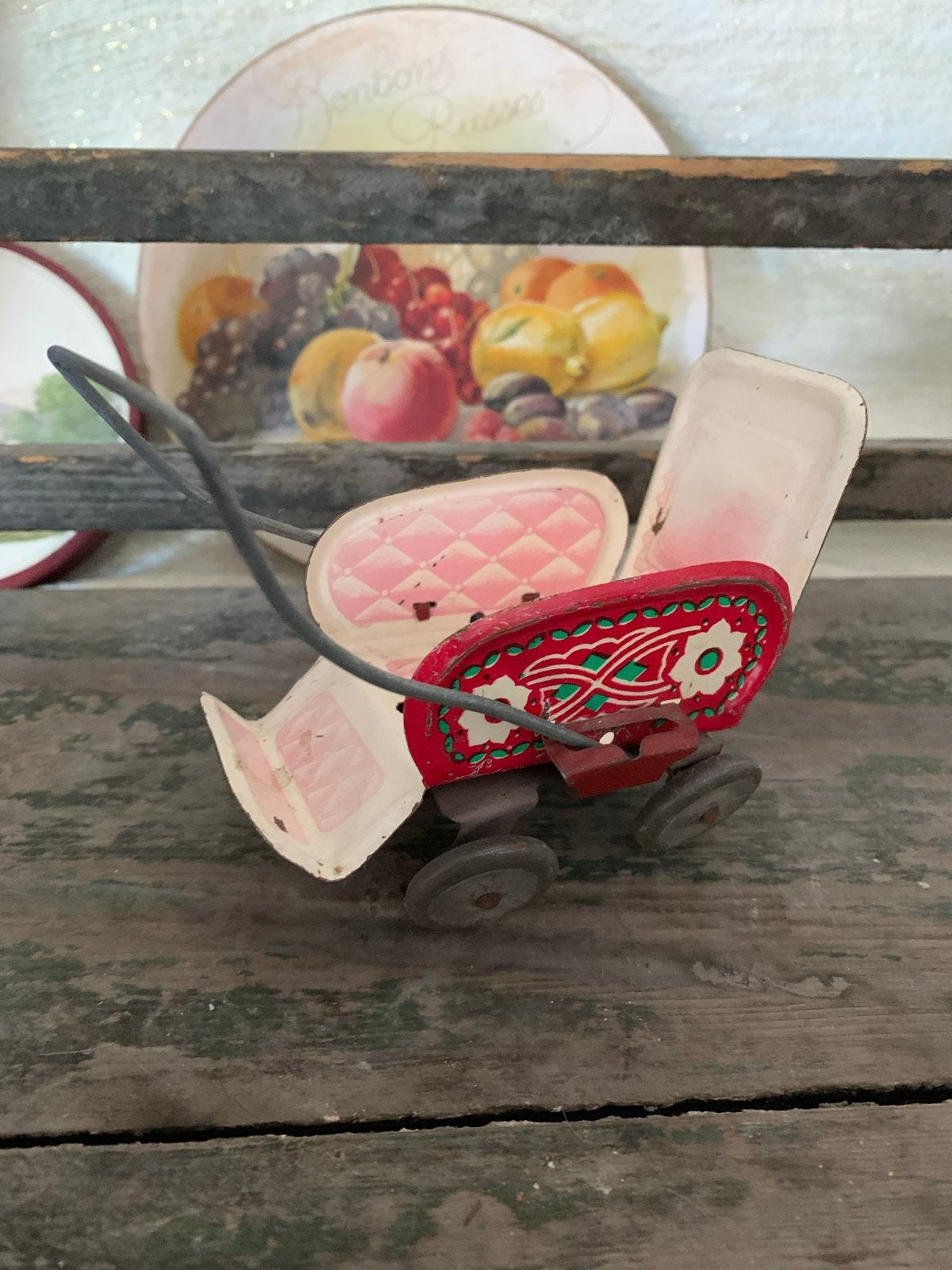 Antiek  Speelgoed Poppenwagen - Made in Holland, Ophalen of Verzenden