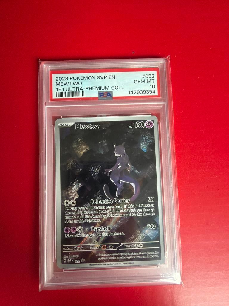 PSA 10 Mewtwo #052 - 151 UPC - Pokemon, Ophalen of Verzenden, Nieuw