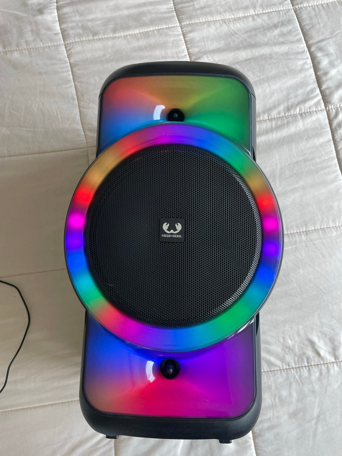 Fresh 'n Rebel Draadloze Party Speaker met Lichteffecten, Party speaker, Zo goed als nieuw, Bluetooth, Minder dan 60 watt