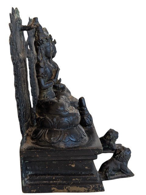 Nepalees huisaltaar met Shiva en Parvati – 035, Huis en Inrichting, Woonaccessoires | Boeddhabeelden, Gebruikt, Ophalen of Verzenden