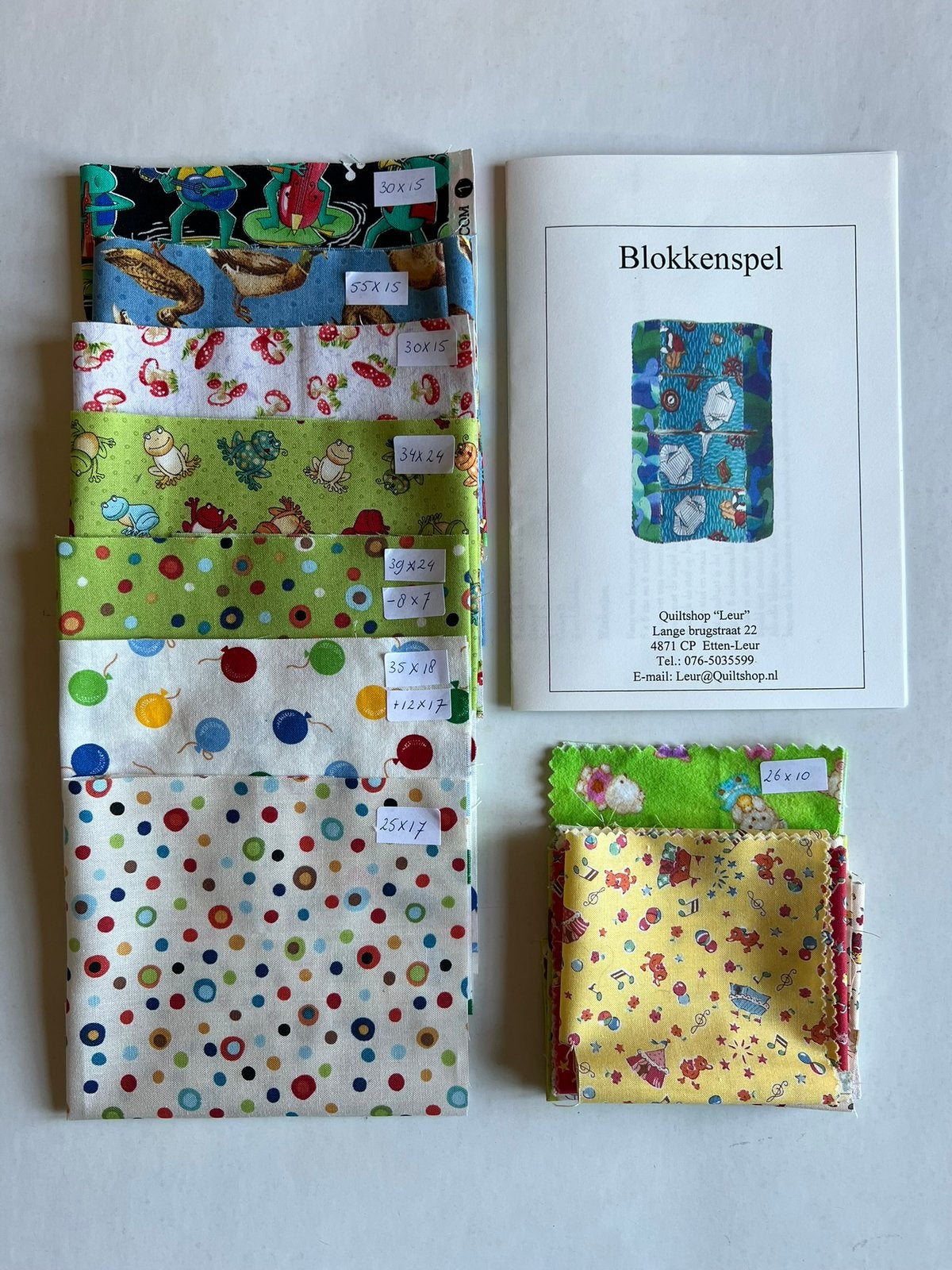Groot Pakket 13 Quiltstoffen – Vrolijke Kinderprints, Overige kleuren, Verzenden, Nieuw, 30 tot 120 cm