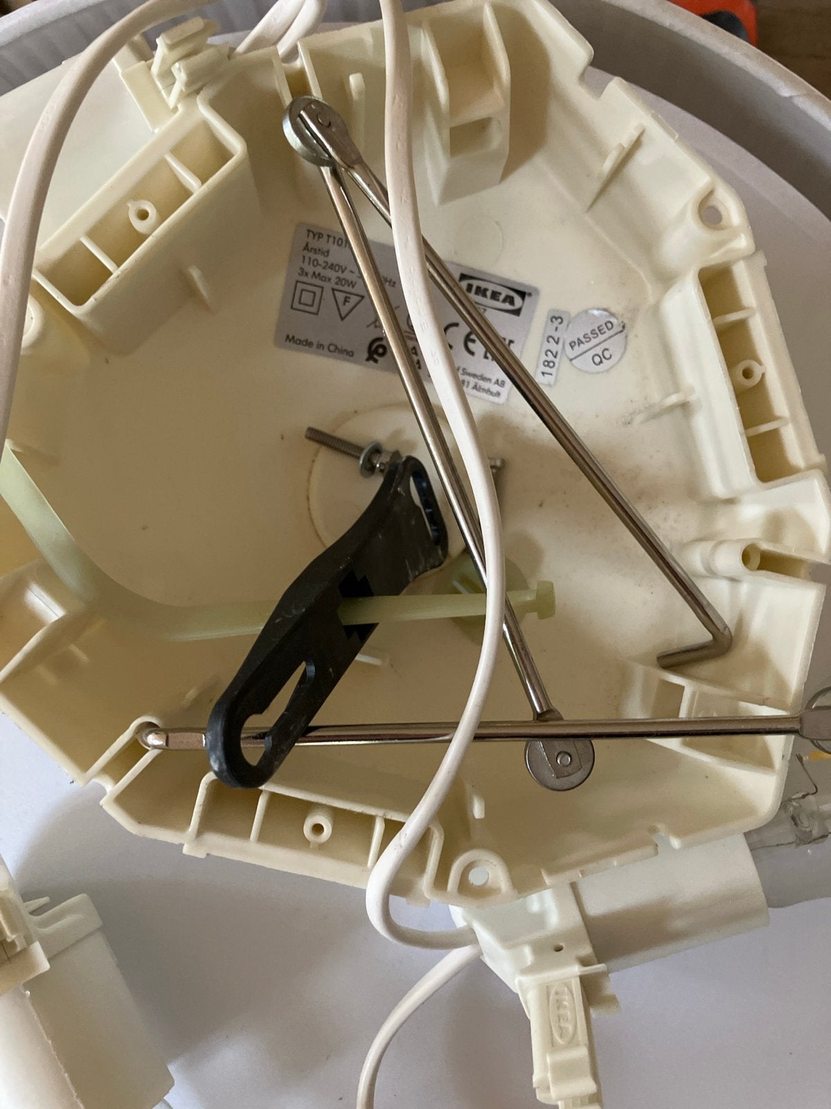 IKEA Plafondlamp - Wit, zo goed als nieuw, Wit, Gebruikt, Kunststof, Modern