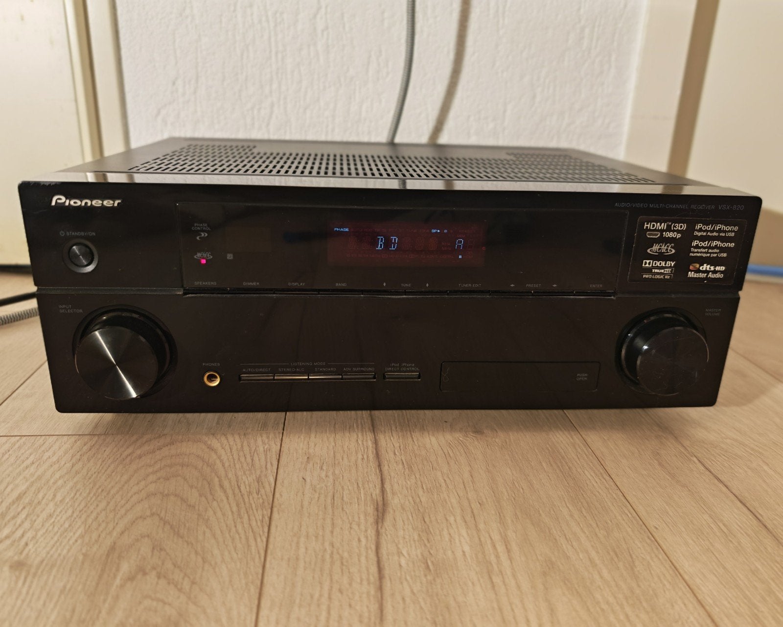 Pioneer VSX-820-K incl afstandsbediening + mic, Ophalen, Gebruikt, 60 tot 120 watt, Pioneer