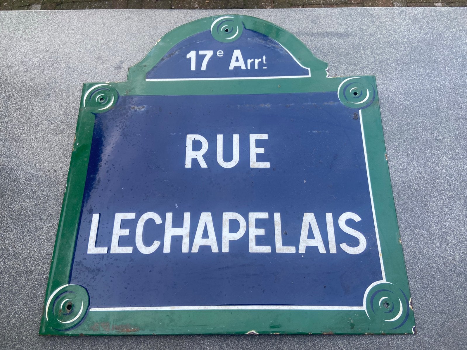 Emaille straatnaambord uit Parijs 3, Antiek en Kunst, Ophalen
