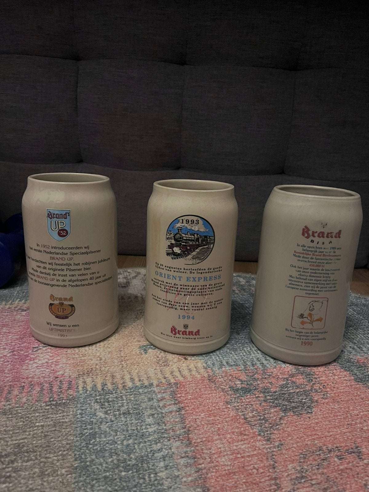 3 Vintage Brand bierpullen, Verzamelen, Biermerken, Ophalen, Gebruikt, Pul(len), Brand