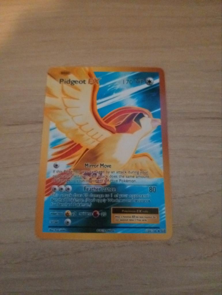 Pidgeot EX Pokémon Kaart - Full Art, Ophalen of Verzenden, Zo goed als nieuw, Losse kaart