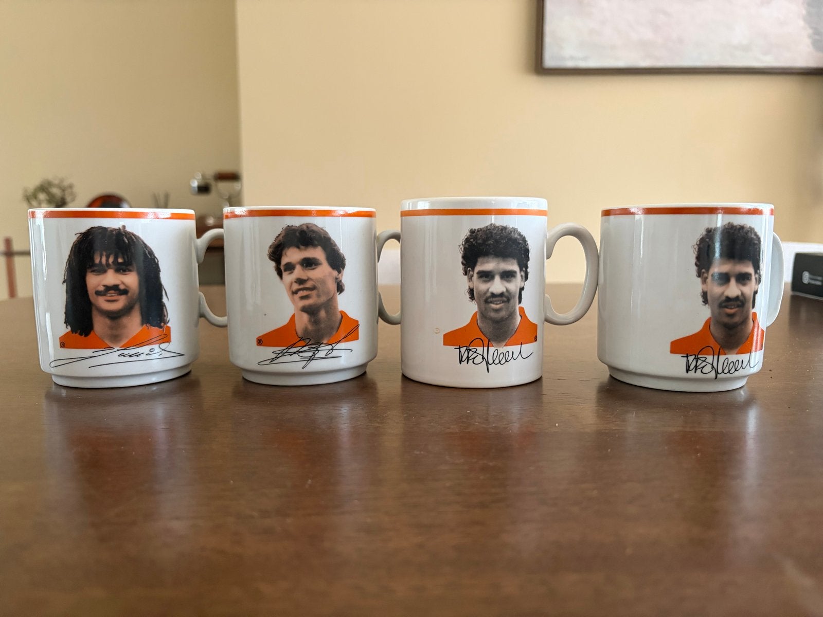 Vintage Oranje WK Mokken - Gullit, Rijkaard, Van Basten, Ophalen of Verzenden, Gebruikt, Overige sporten, Overige typen