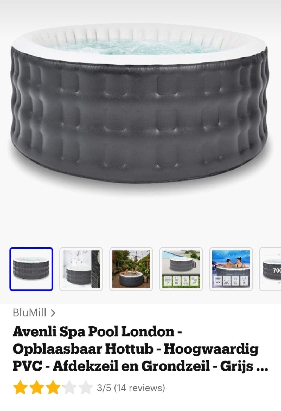 hottub, Tuin en Terras, Bubbelbaden en Hottubs, Ophalen, Gebruikt, Filter, Opblaasbaar