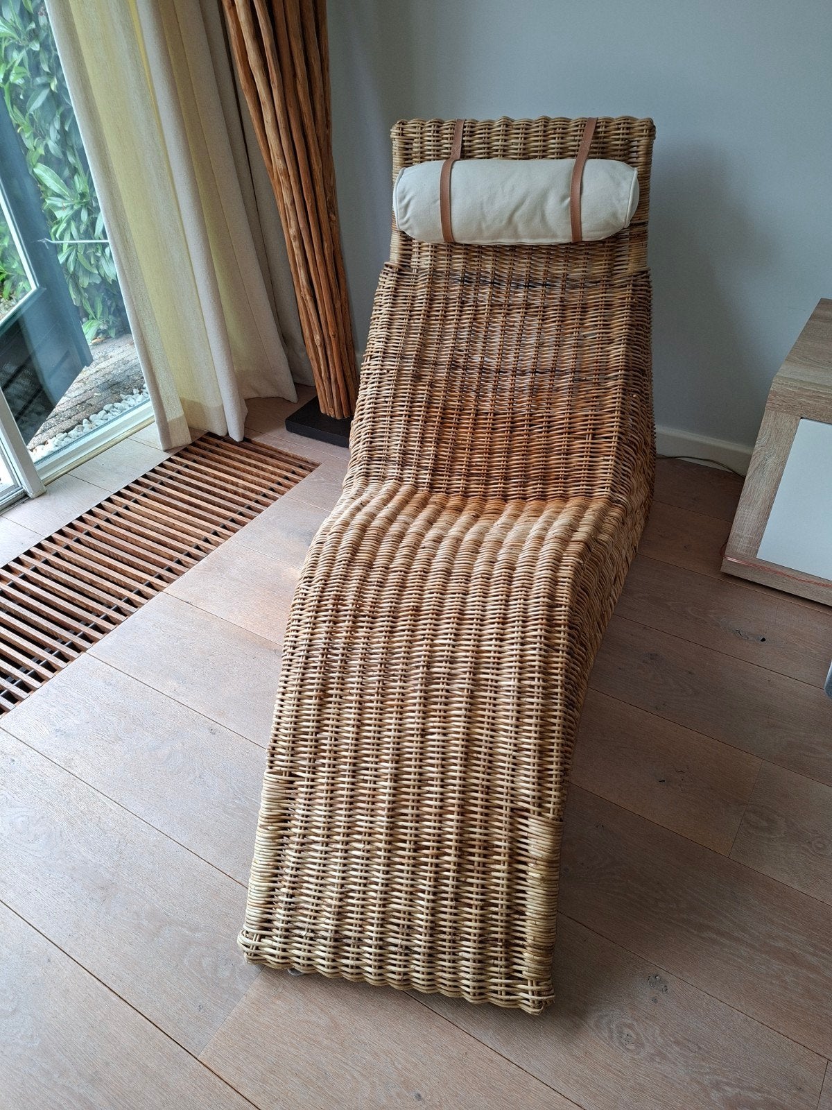 rieten ligstoel, Ophalen, Gebruikt, Eenpersoons, 75 tot 100 cm