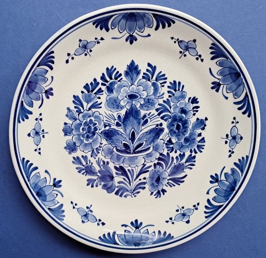 Porceleyne Fles 1931 Floraal 18cm (T17-20) Roggeveen, Ophalen of Verzenden