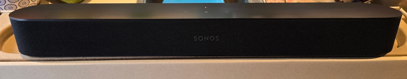 Sonos Beam Gen.1 met stroomkabel, HDMI eARC en muurbeugel, Ophalen, Inclusief kabels, Zo goed als nieuw, Sonos