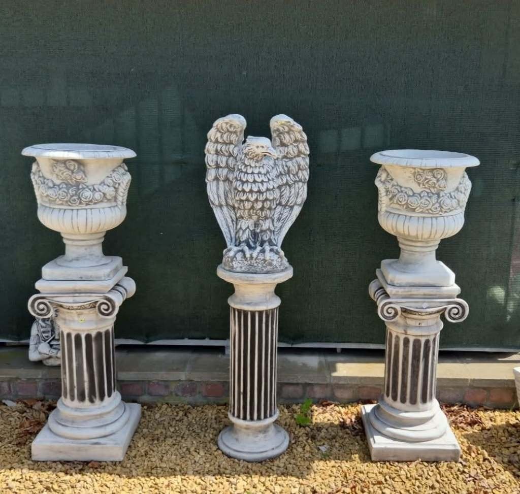 Bloempotten,  beton, Rond, Nieuw, Beton, Balkon