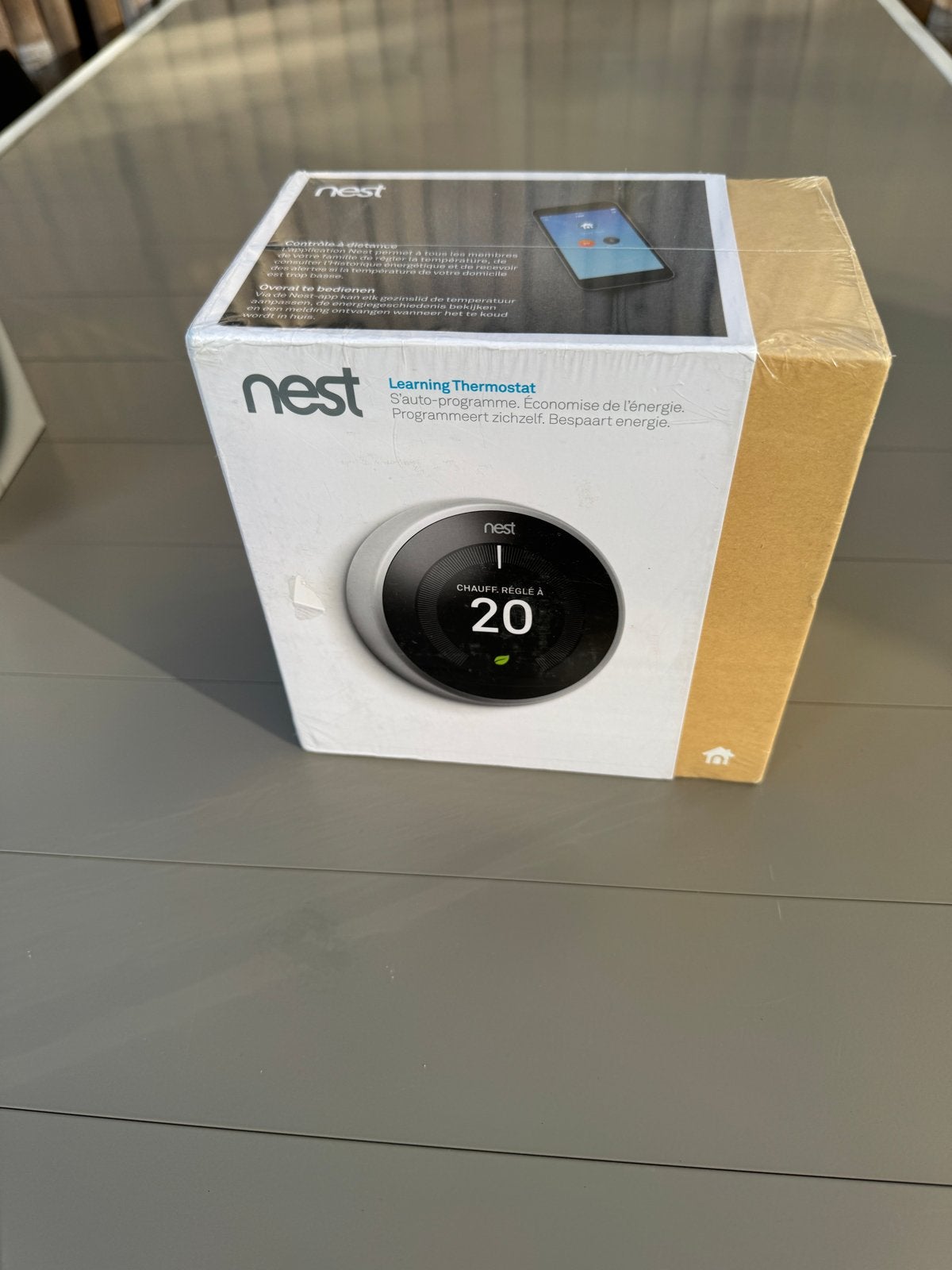 Nest Learning Thermostat - Slimme thermostaat (met doos), Doe-het-zelf en Verbouw, Ophalen of Verzenden, Nieuw