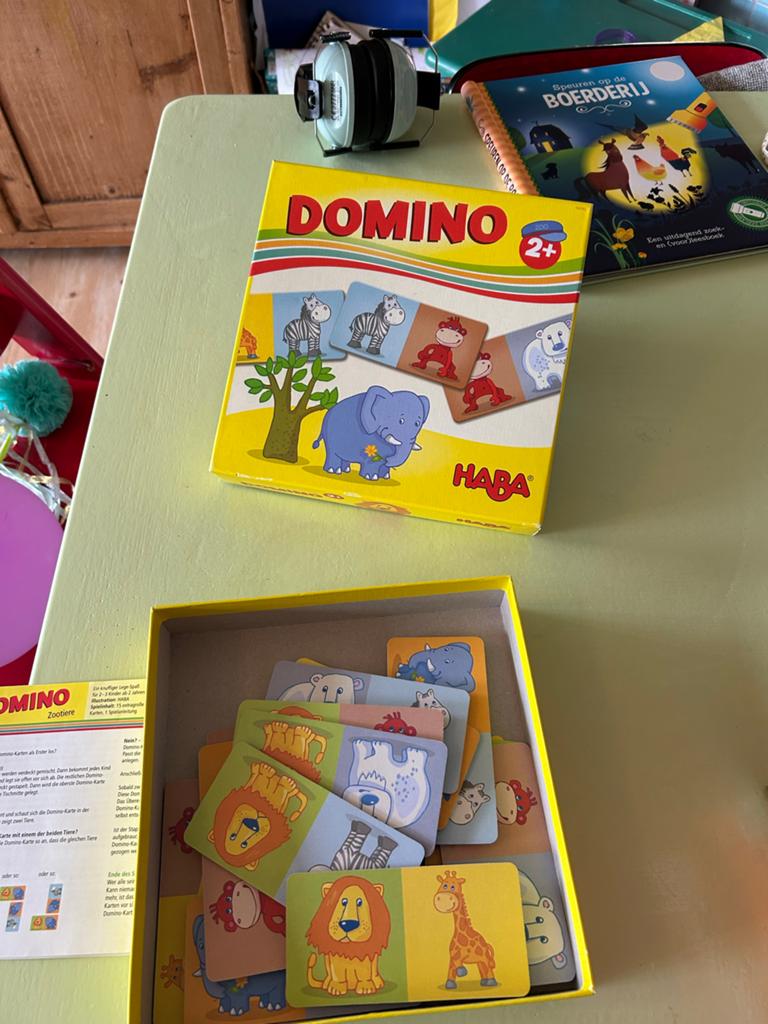 Haba Domino Zoodieren - Leuk educatief spel voor kinderen, Een of twee spelers, Ophalen of Verzenden, Zo goed als nieuw