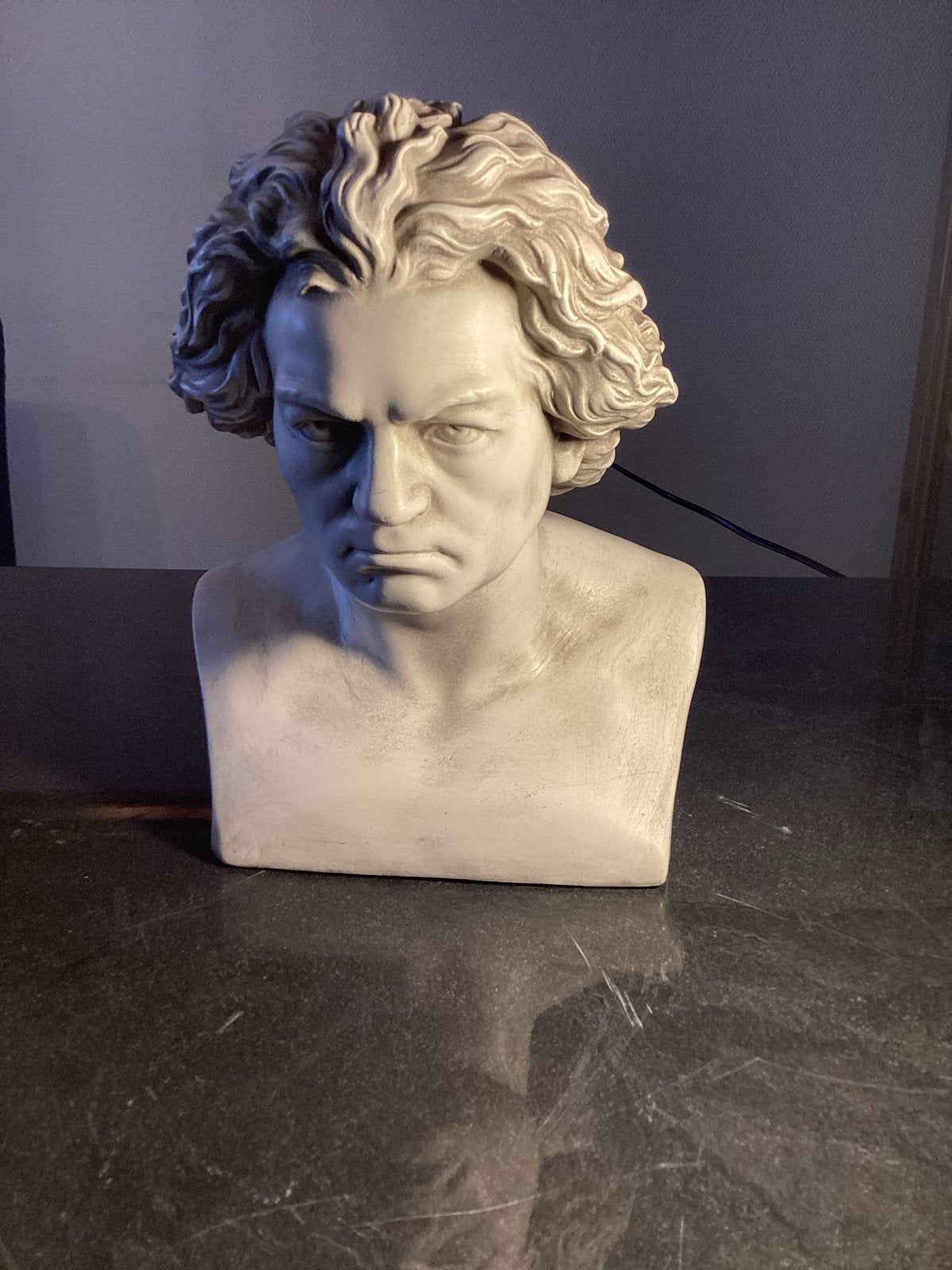 Beethoven Buste - Klassiek Gipsen Borstbeeld, Gips, Buste, Ophalen of Verzenden, Man