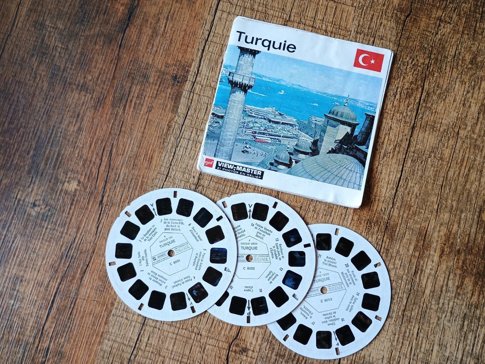 Oude Viewmaster schijfjes - Turkije - Franstalig, Ophalen of Verzenden, Gebruikt