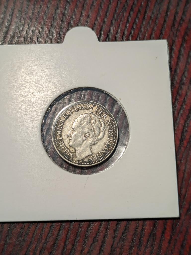 Zilveren Kwartje 1941 Wilhelmina - Kwaliteit: Prachtig (Pr), Zilver, 25 cent, Ophalen of Verzenden, Koningin Wilhelmina