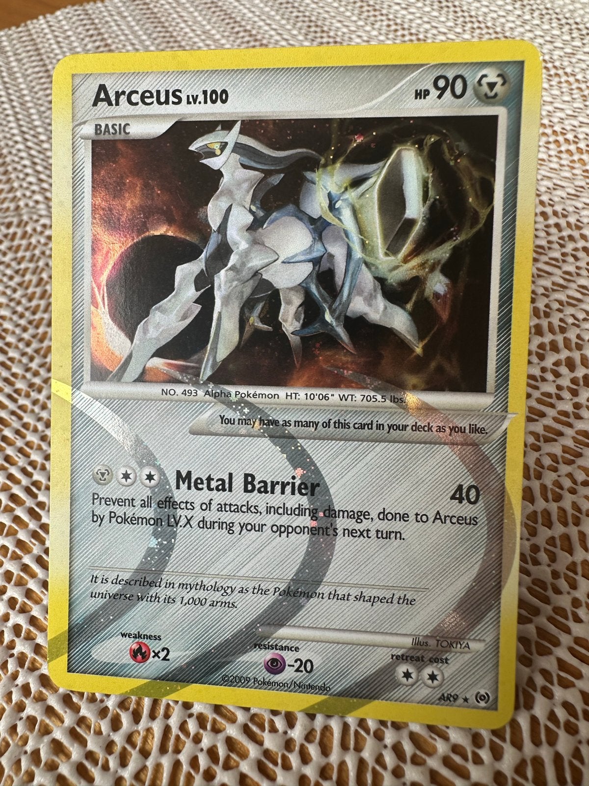 Arceus Lv.100 AR9 (2009), Ophalen of Verzenden, Gebruikt, Losse kaart