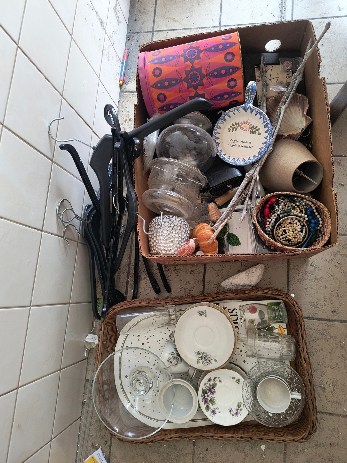 spullen voor rommelmarkt, Ophalen
