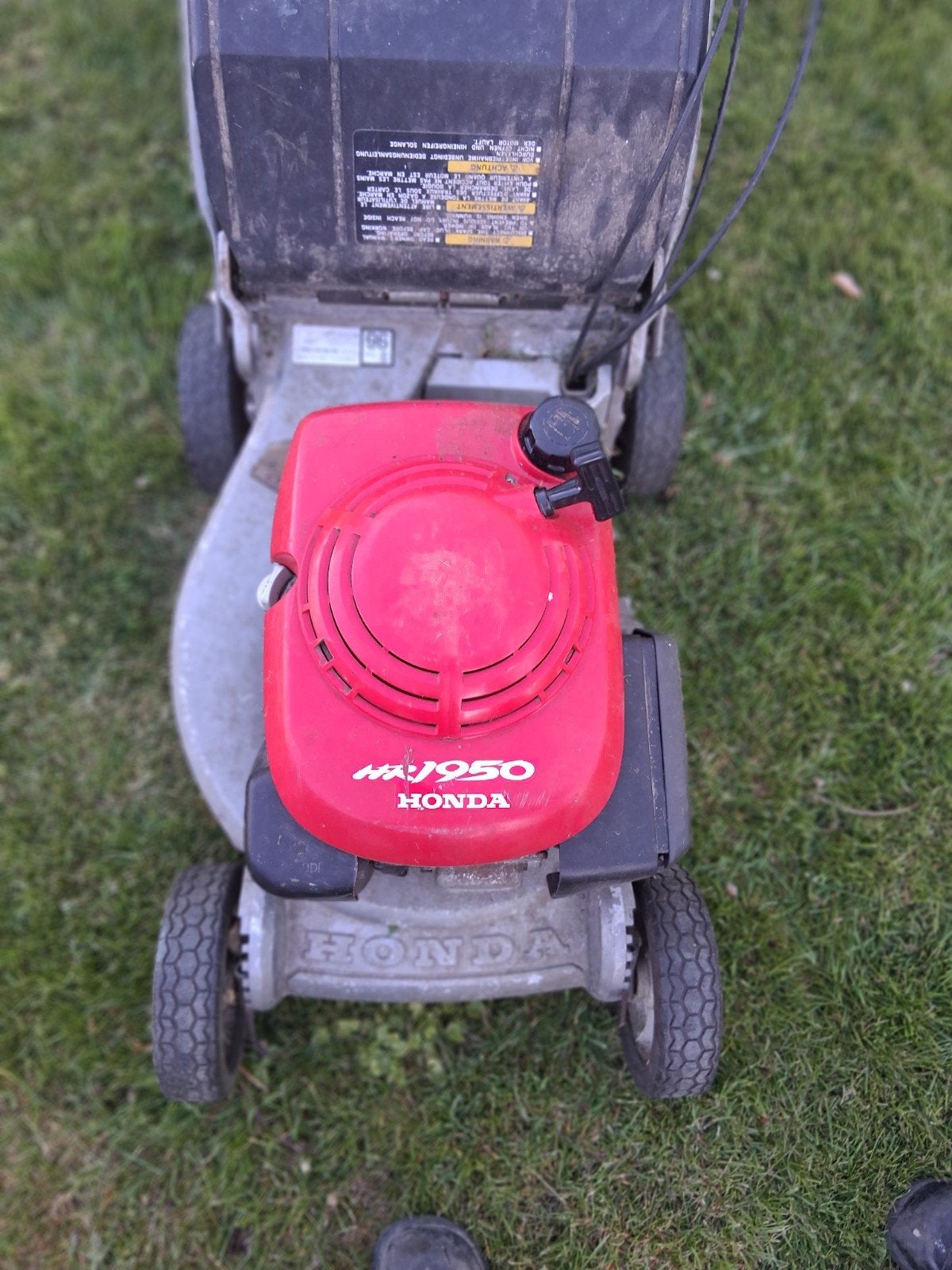 Honda grasmaaier met motor en opvangbak (defect maaidek), Honda, Gebruikt, Ophalen of Verzenden, Opvangbak