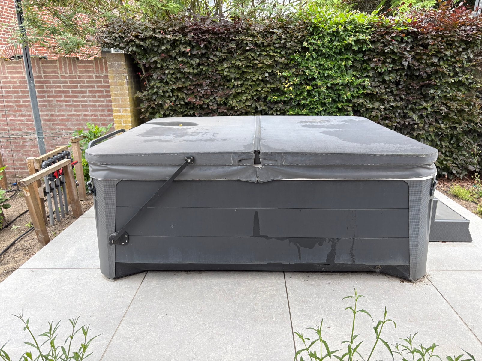 HotSpring Sovereign vinyl cover van 236 x 203cm spa jacuzzi, Tuin en Terras, Bubbelbaden en Hottubs, Gebruikt, Ophalen