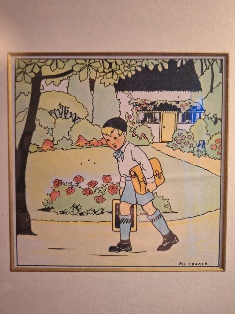 originele tekening kinderboek - Ria Kramer, Antiek en Kunst, Ophalen, Ingelijst