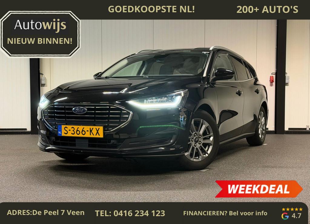 Ford Focus Wagon 1.0 EcoBoost Hybrid Titanium|NL AUTO|NAVI|D, Gebruikt, Zwart, Origineel Nederlands, Handgeschakeld
