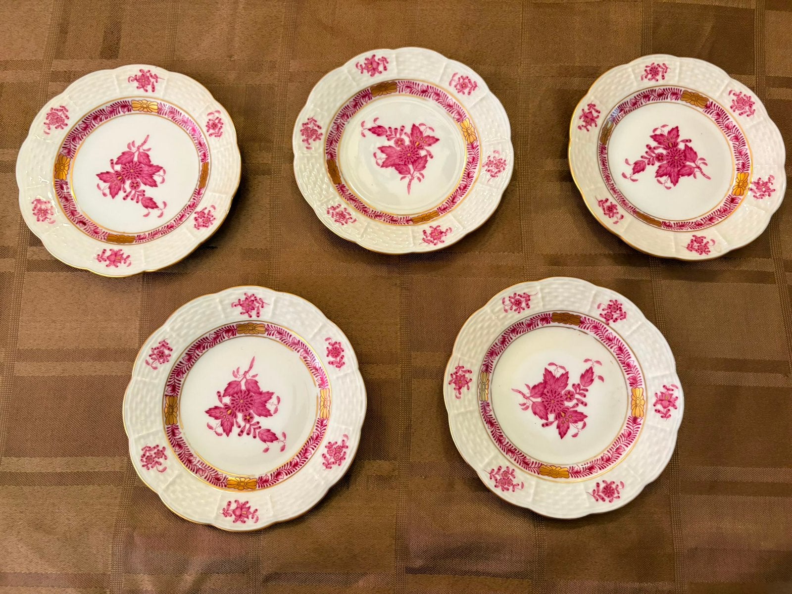 Herend Petitfour bordjes, Ophalen of Verzenden